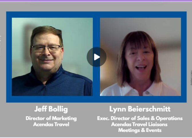 Jeff Bollig and Lynn Beierschmitt talk meetings